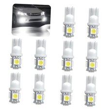 10PCS 194 LED Light Bulb, 6000K T10 168 W5W 2825 5SMD 5050 Chips LED White