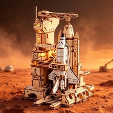 ROKR Space Shuttle 3D Wooden Puzzle Mechanical Building Kits for Adult Xmas Gift