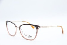 NICOLE MILLER RESORT NICE C01 SILVER BLACK BROWN AUTHENTIC EYEGLASSES 57-17