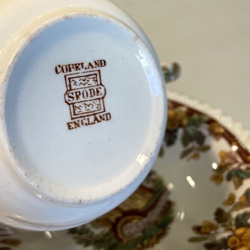 Vintage Copeland Spode England Castle Acorns Scalloped Tea Cup & Saucer Pair - Picture 15 of 19