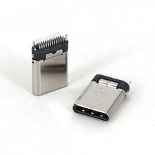 10Pcs USB 3.1 Type C Male Straight 24-Pin PCB Mount SMT DIY Plug Connector