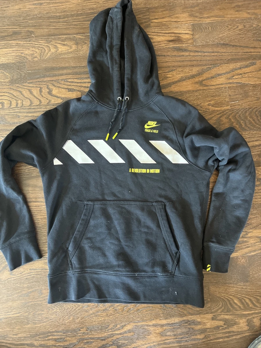 Nike NSW Track Field Hoodie Sweatshirt w Hood Black Neon Swoosh