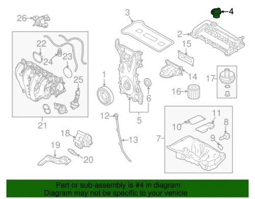 Tapa de llenado de aceite nueva OEM Ford Escape Fiesta Focus Fusion YS4Z-6766-BB Foto 2 de 2