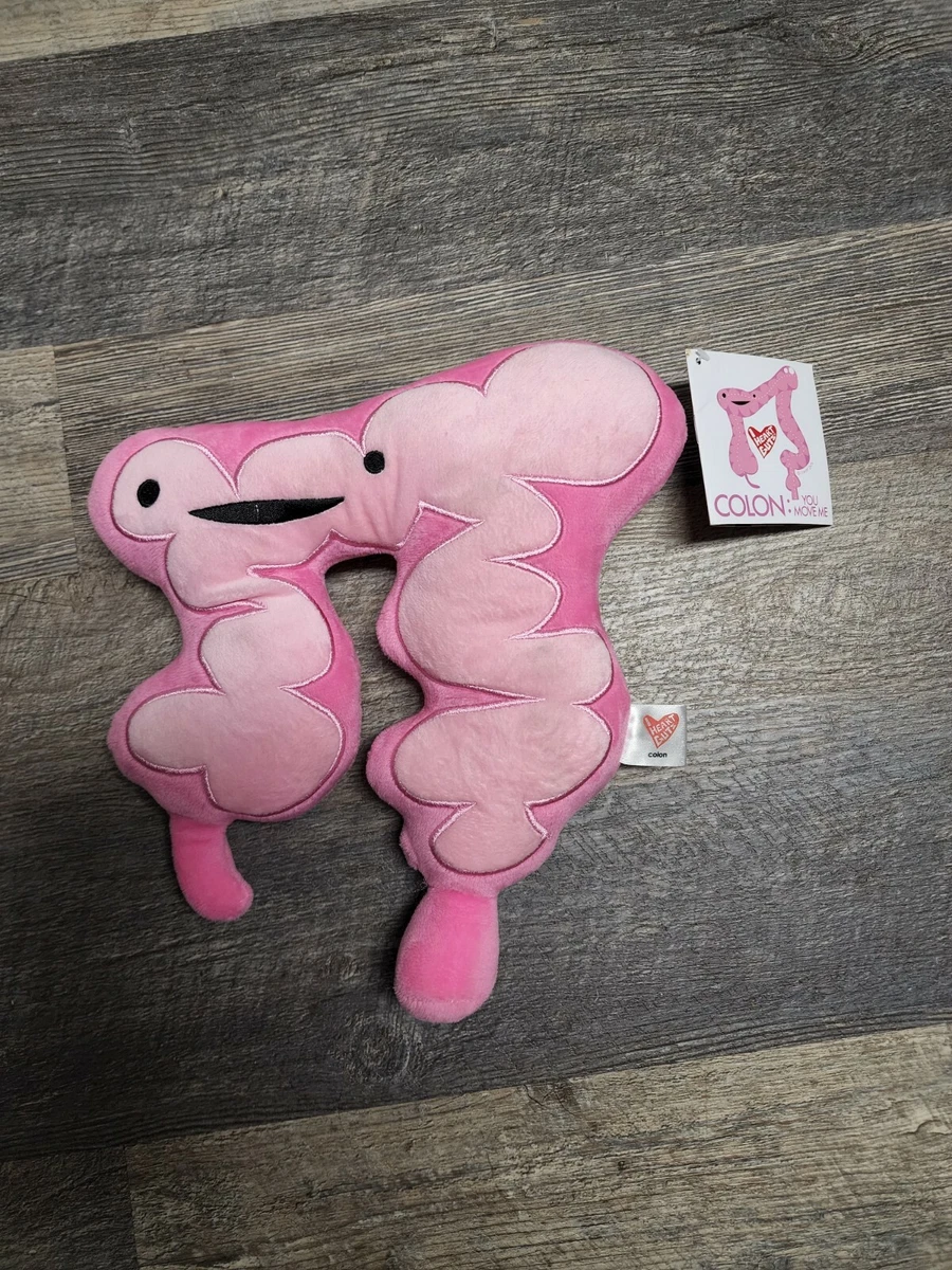 I heart guts Colon You Move Me Organ Stuffed Toy Pillow Plush NWT