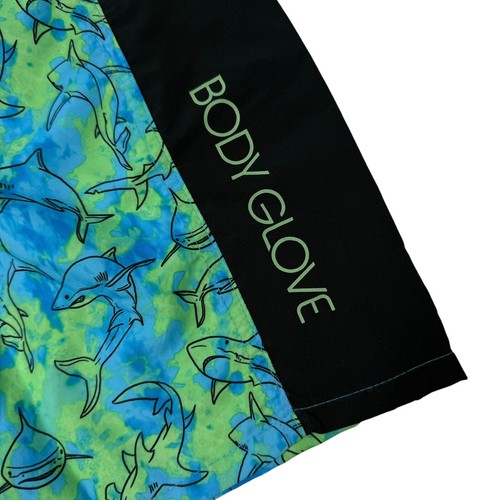 Body Glove Boys Size MEDIUM 10/12 Swim Shorts Trunks 50+ UPF Lined Sharks NWT - Picture 2 of 12