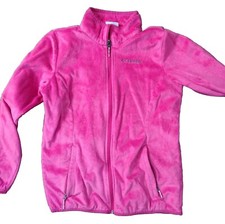 Columbia Youth Girls Pink Fleece Zip Up jacket, 14/16