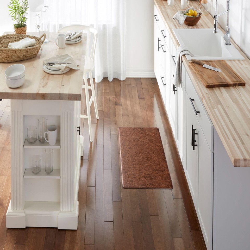 Better Homes & Gardens Washed Paper Kitchen Mat, Tan, 20"W x 41"L, 1