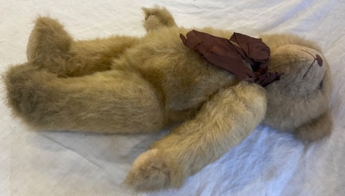 Artist Kathleen Wallace Stier Jointed~Large 17” Gold Mohair growler teddy bear - Picture 3 of 9