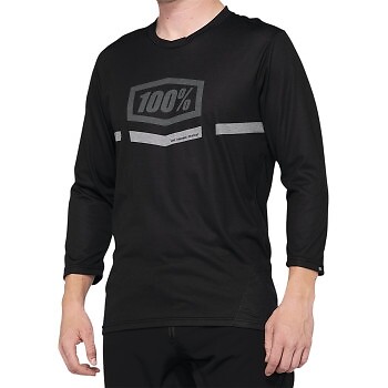 Maillot VTT Manches Courtes 100% Airmatic Series : Coloris - Gris Foncé, Taille Textile - L