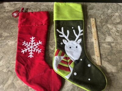 Two Brand New Large Christmas Stockings - 22in, 20in