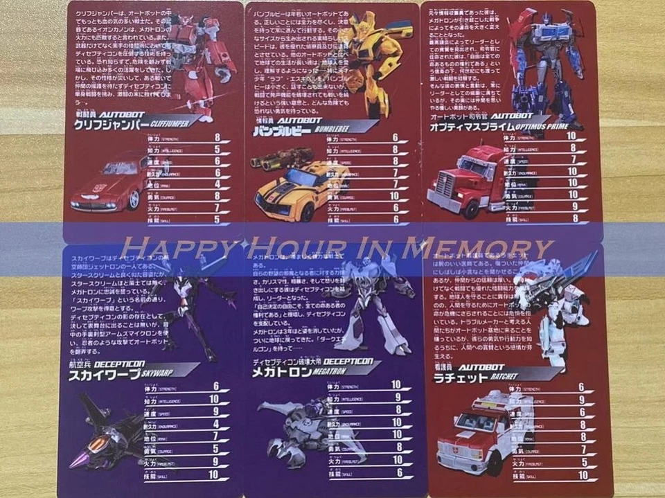 Takara Transformers Prime Exclusive DIY Card TFP Optimus Megatron Bumblebee NEW - Image 2 of 2