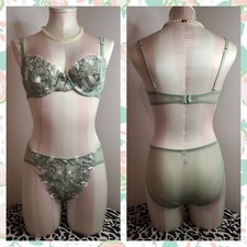 New Vintage 90's Victoria's Secret Retro Venice Demi Bra/ Panty Set 34C/ Sm
