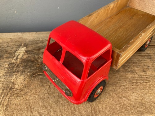 CAMION GIOCATTOLO TEDESCO MERCEDES vintage legno e plastica - Foto 9 di 16