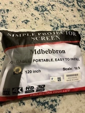 Simple Projector Screen ~ Mdbebbron ~ Scale: 16:9, Size 120 Inches