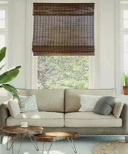 CHICOLOGY 29X64 Cordless Bamboo Roman Shade Buffalo 