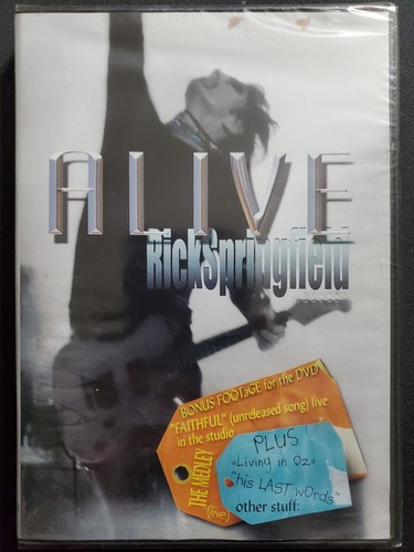 Rick Springfield - Alive (DVD, 2001) Concert 2000 NEW SEALED OOP