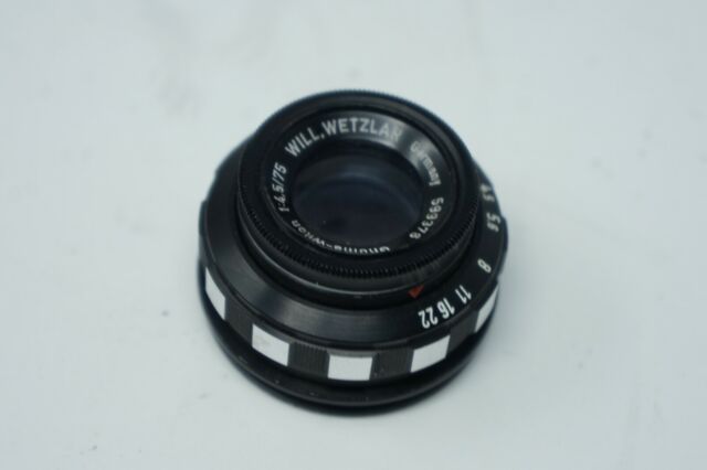 Will Wetzlar 75mm F4.5 Gnome Wilon enlarging lens