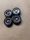 CHROME Street Start Style Rims & FLAME Pattern Tread Tires Set 1/25 Model Car — photo 5