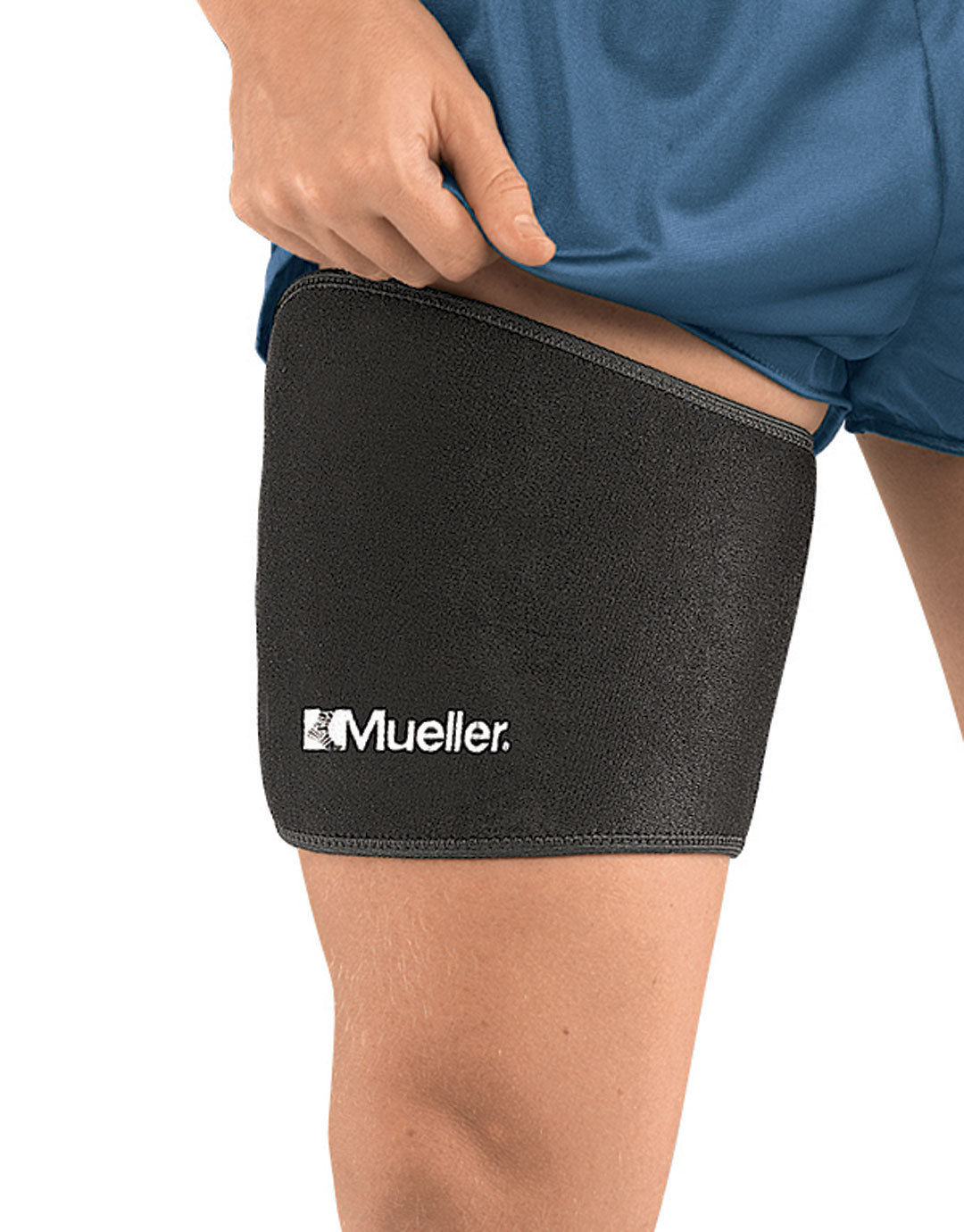 Mueller Thigh Support Neoprene Sleeve Quad Brace Hamstring Strap Pain