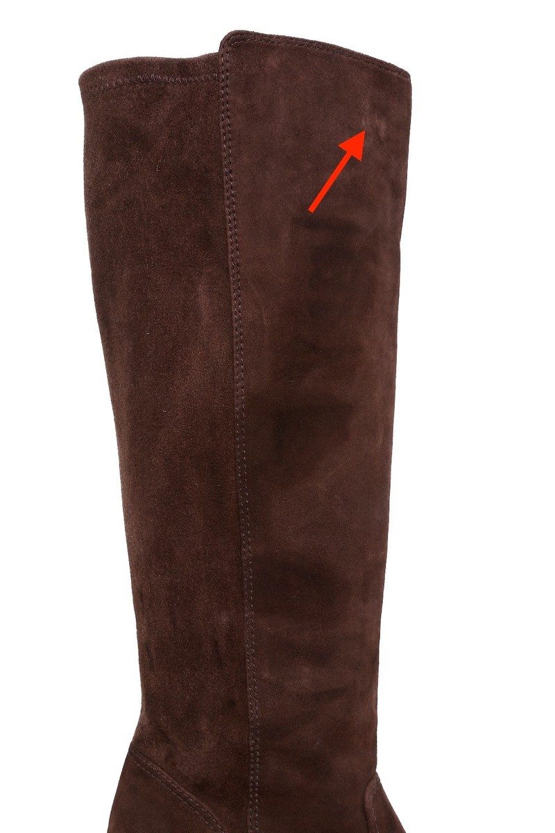 Tory Burch Z11028* Hendin Suede Wedge Boots Brown Women Size