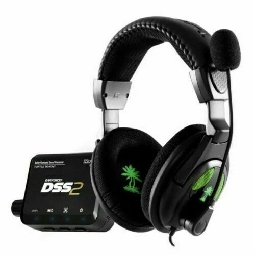Turtle Beach Ear Force DX12 Black/Green Headband Headsets - Image 3 of 3