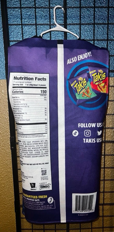 Disfraz de Halloween Takis Blue Heat - Talla única para la mayoría de los adultos Foto 2 de 4