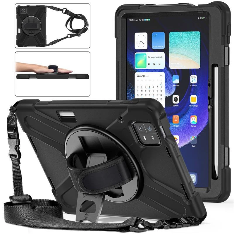 Shockproof Case Xiaomi Mi Pad 5 6 / Mi Pad 5 6 Pro 11 Stand Kid Strap Flip Cover - Image 3 of 4