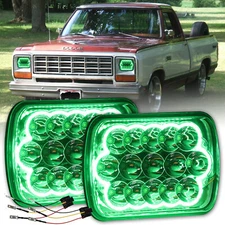 Pair 5x7" 7x6" LED Headlights Hi/Lo Beam For Dodge D150 D250 D350 JEEP H6054