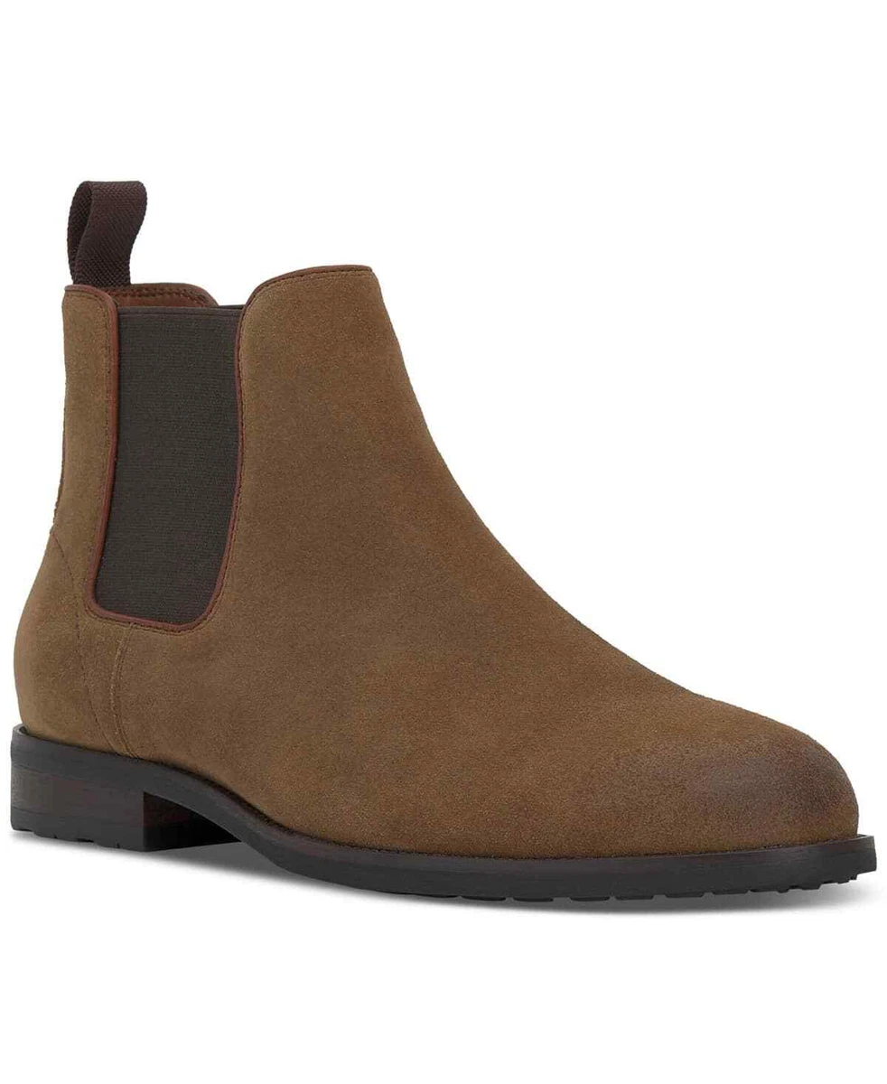 Vince Camuto Men 13 Zavara Lug Chelsea Boots Brown Leather Luxury Classic Office Vince Camuto Solid Boots for Men for Sale | Shop New & Used  main image 2