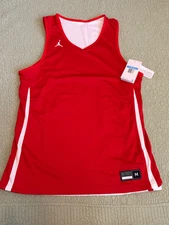 Nike Team AIR DRI-FIT Reversible Basketball Jersey Red / White Mens M FREE SHIP