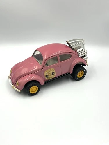 Vintage TONKA VW Volkswagen Beetle Plum Wild Pink Toy Car #52680 COLLECTIBLE