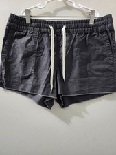 Vuori Shorts Womens S BLK Scout Ripstop Pullon Drawstring Cutoff Stretch Outdoor