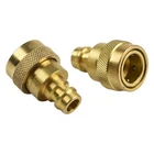 2PCS Brass High Low Pressure Adapter for R134A and For R1234YF Air Conditioner