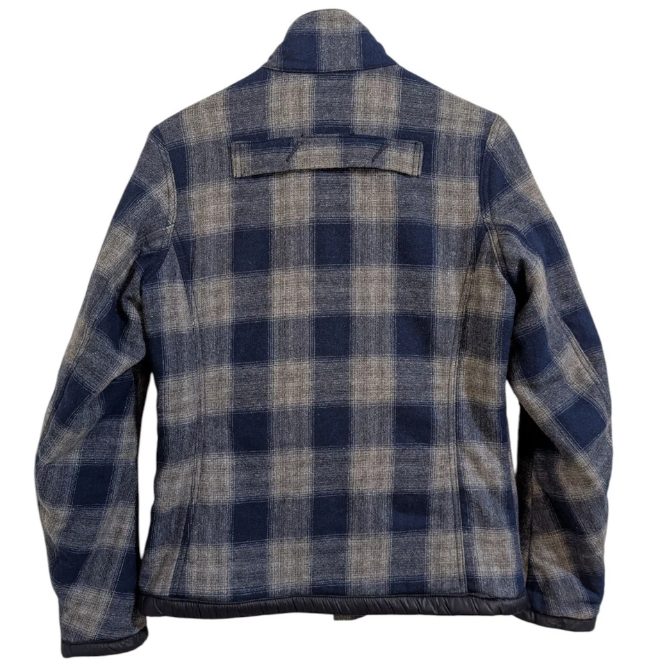 VTG Y2K G-Star Raw Pepper Quilted Check Jacket L/S - Size M - Blue/Gray Plaid - Image 2 of 4