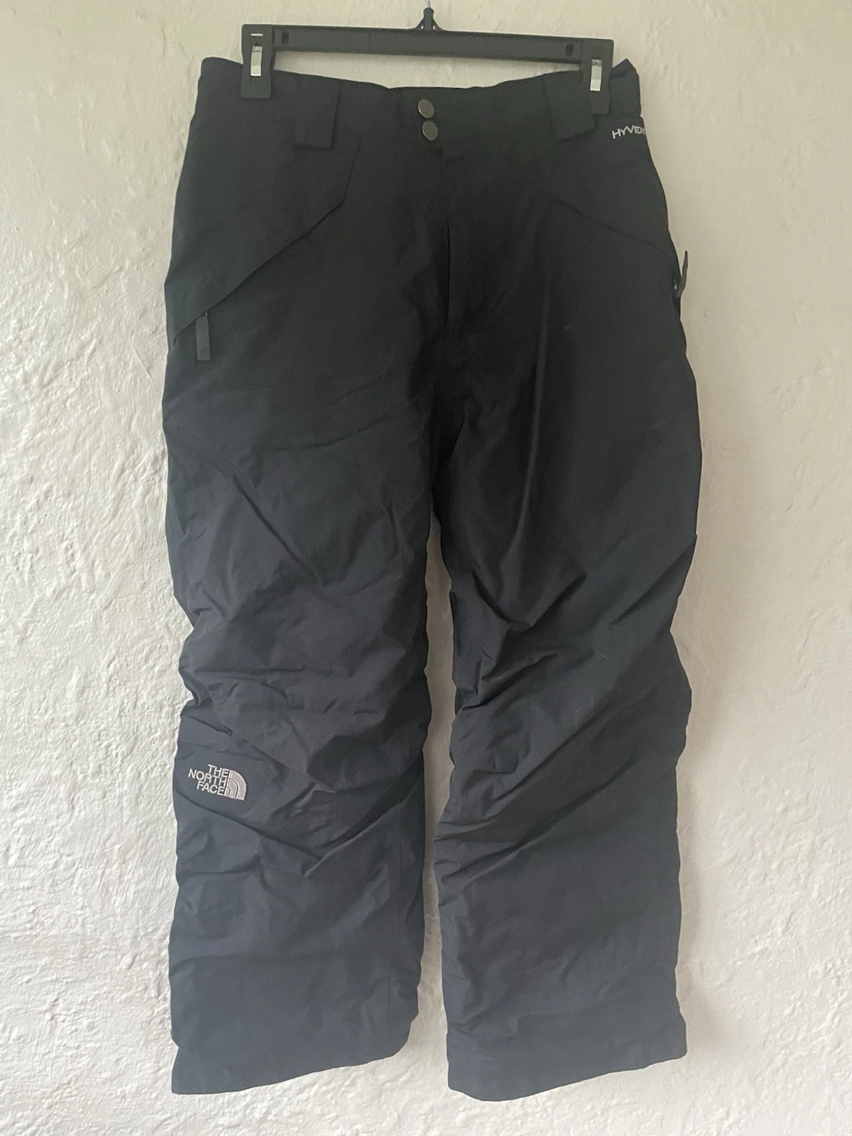 North Face Snow Pants Youth Boys Large 14-16 Black Hyvent Waterproof Ski Winter