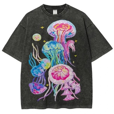 valentine shirts Vintage Distressed Jellyfish - Vintage Coloful Ocean Ecosystem