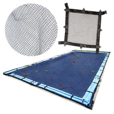 Swimline Hydrotools Leaf Net Winter Pool Cover for 12x20 Ft Above Ground Pools