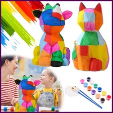 Paint Your Own Cat/Deer Lamp DIY Art Kit Craft Night Light Gift for Kids
