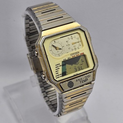 Citizen 8986-087089 Y Ana-Digi Alarm Chronograph Vintage Men's