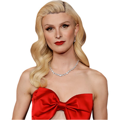 Dylan Mulvaney (rotes Kleid) Half Body Buddy Cutout