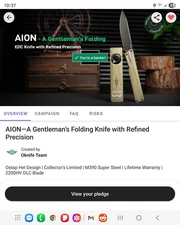 OLIGHT/OKNIFE Limited Edition #470/500 / AION Flying Tigers  1 of 500 VERY RARE 