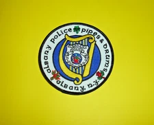 NOS Albany New York Police / Pipes & Drums Uniform Patch 4" Bagpipes Parade