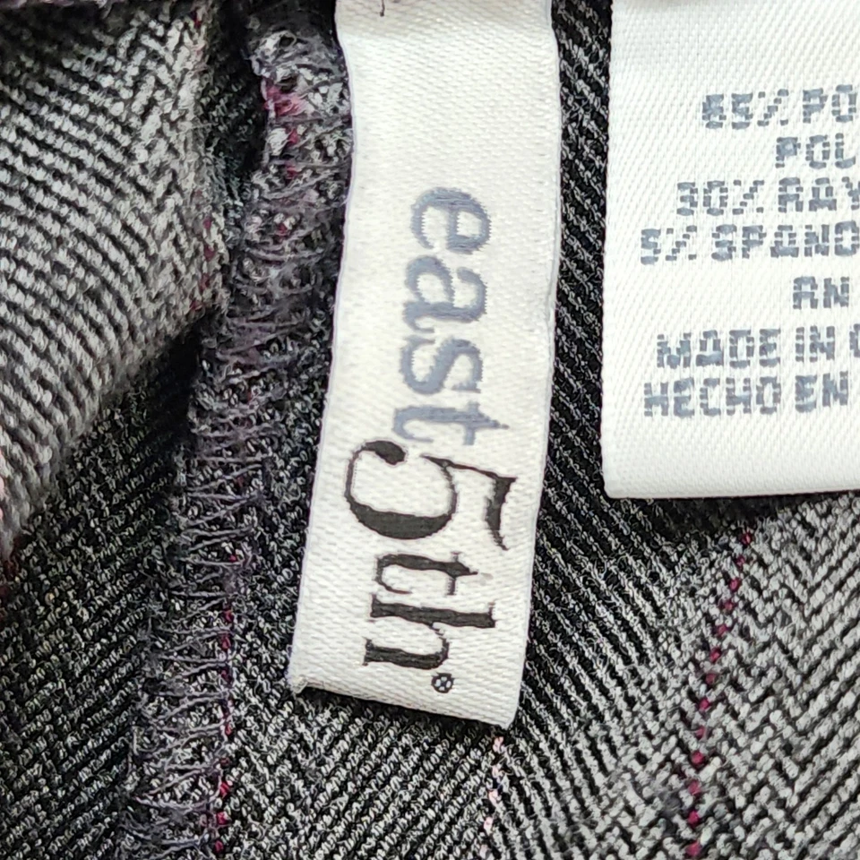 East 5th Pants Womens 6 Gray Striped Tweed High Rise Side Zip Wide Leg Trousers - Image 4 of 4