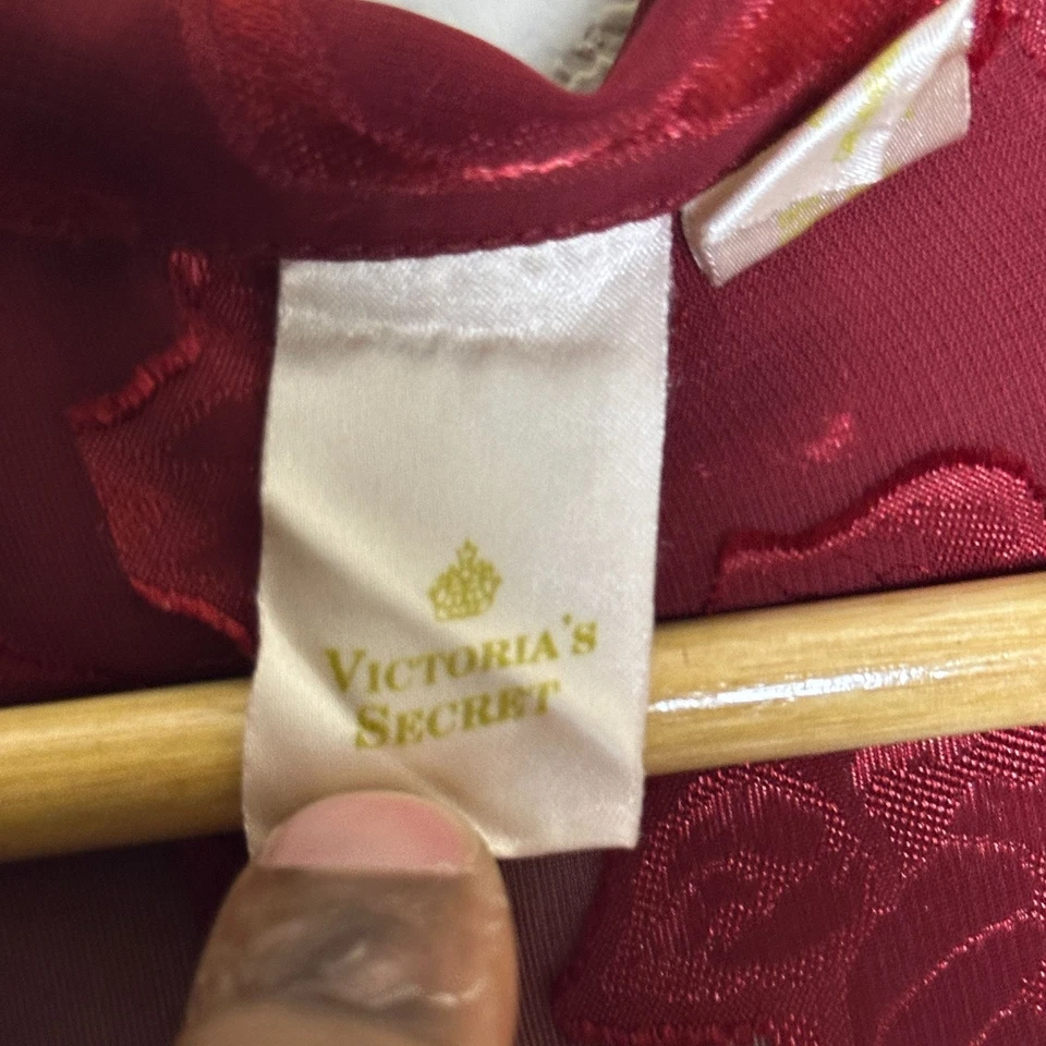 De Colección Victoria Secret Etiqueta Dorada Floral Abotonada Camisón Camisa Pijama Mujeres M Foto 4 de 4