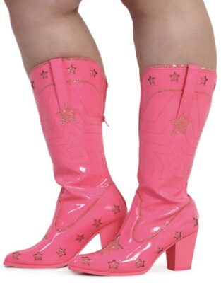 YRU Space Cowboy Hot Pink Boots Festival Raves Barbie Women s Size 7M NWOB!