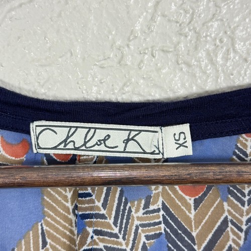 Vintage Sheer Oversized High Low Top Blouse XS Chloe K Feather Southwestern Boho - Picture 8 of 11