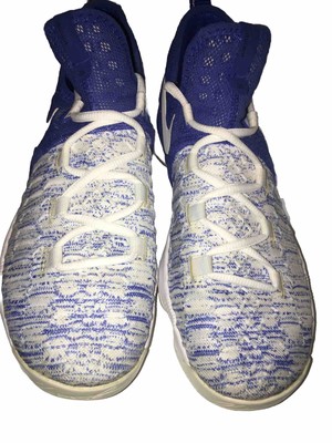 Nike Zoom KD 9 GS Kevin Durant 855908-411 Size 6 Y Basketball Shoes White Blue