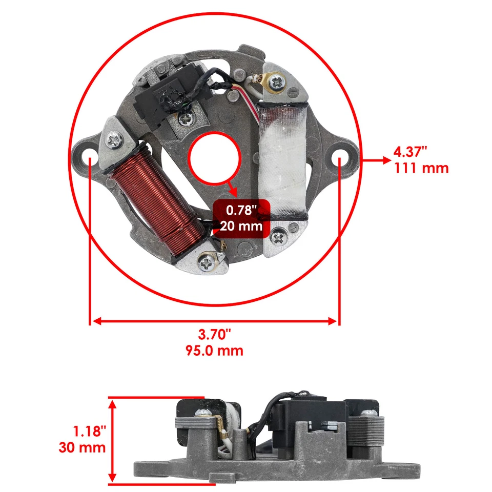 Estator para Yamaha PW50 PW-50 Y-Zinger 1990 1991 1992 1993 1994 1995 1996-2000 Foto 2 de 4