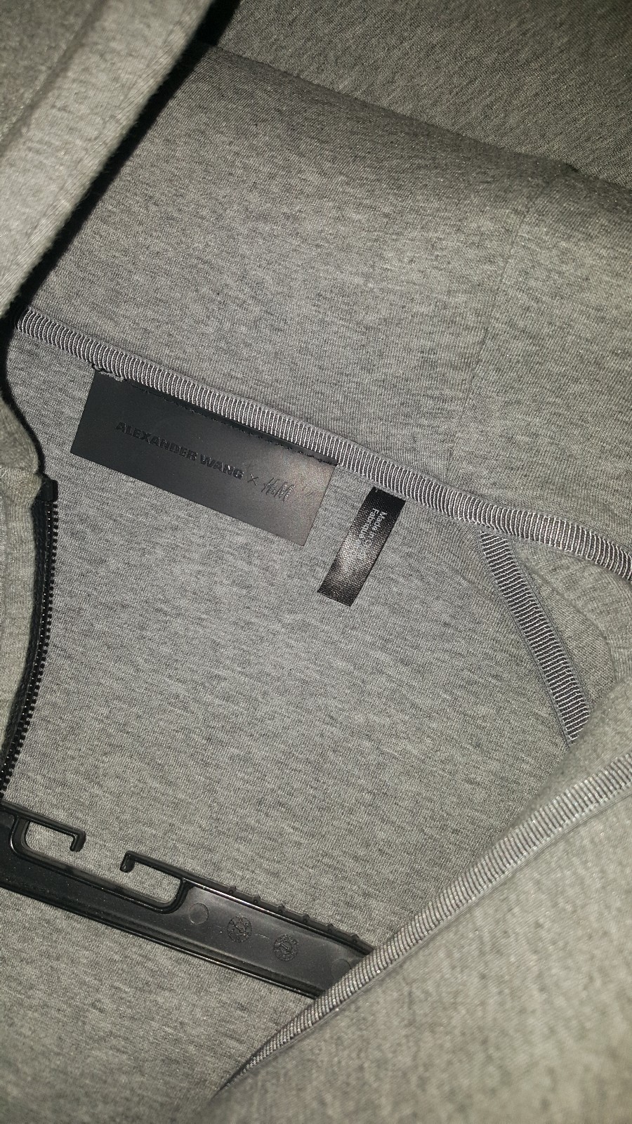 Alexander Wang X H M Hoodie Grey Scuba Large Authentic Gem