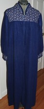 Womens MAXI Robe Vintage Moodsetter zip House Coat sz 42 nightgown